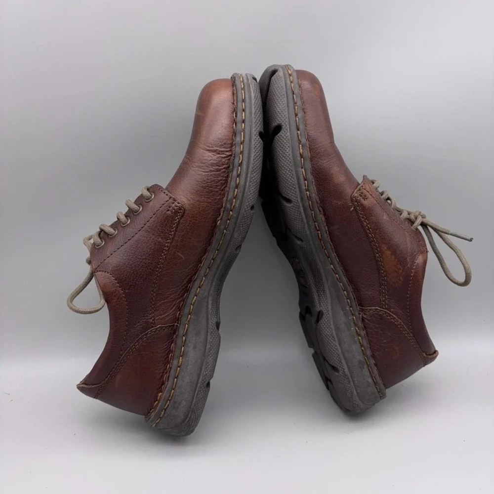 Born Shoes Mens 9 Brown Leather Lace Up Oxford Casual Comfort Work Heavy